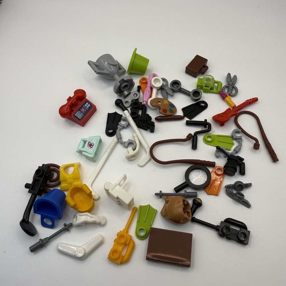Lego Lot of 50 Minifigure Accessories Holdable/ Wearable Suitcase Guitar 002